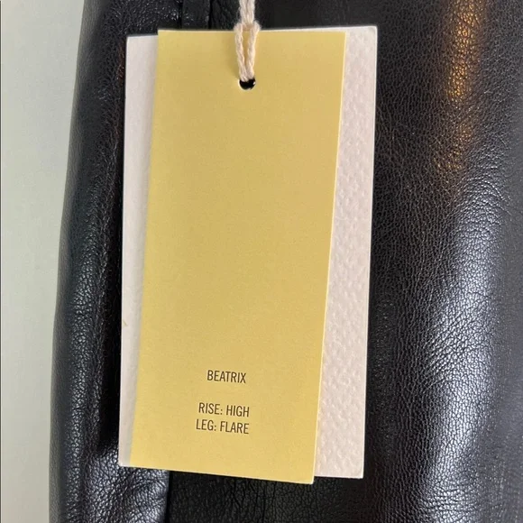 NWT Wilfred Beatrix Faux Leather Pant High Rise Flare Black 0 - Picture 6 of 13